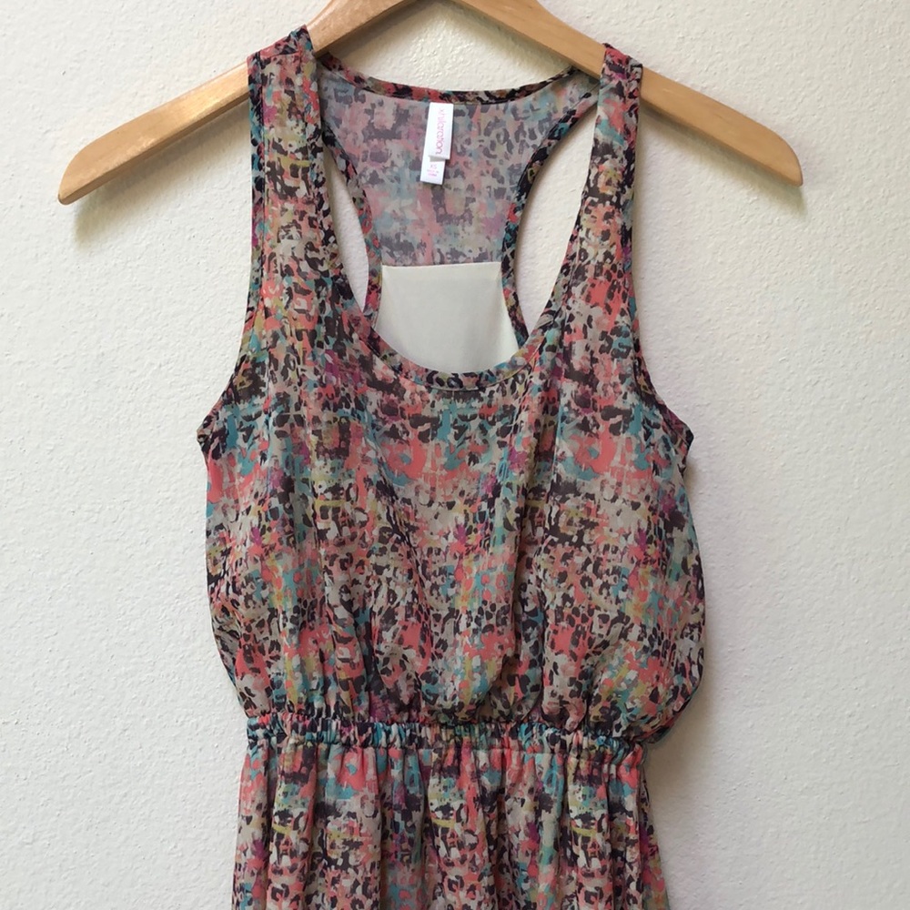 Xhilaration Spring Color Pattern Tank Dress